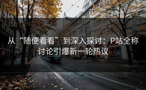 从“随便看看”到深入探讨：P站全称讨论引爆新一轮热议