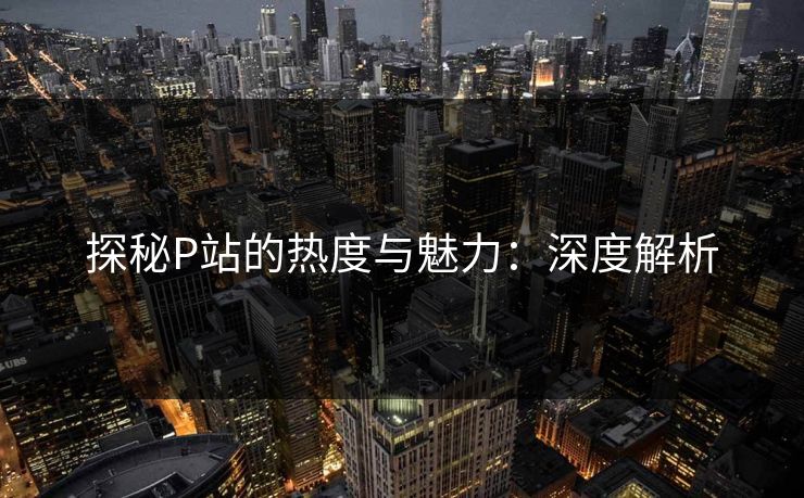 探秘P站的热度与魅力:深度解析 探秘P站的热度与魅力:深度解析